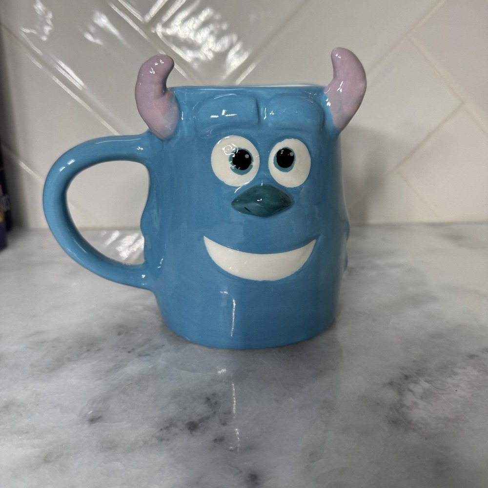 Disney Pixar Monsters Inc Sulley 3D Ceramic Coffee Mug Blue Character Cup